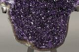 Deep Purple Amethyst Geode - Metal Stand #227746-2